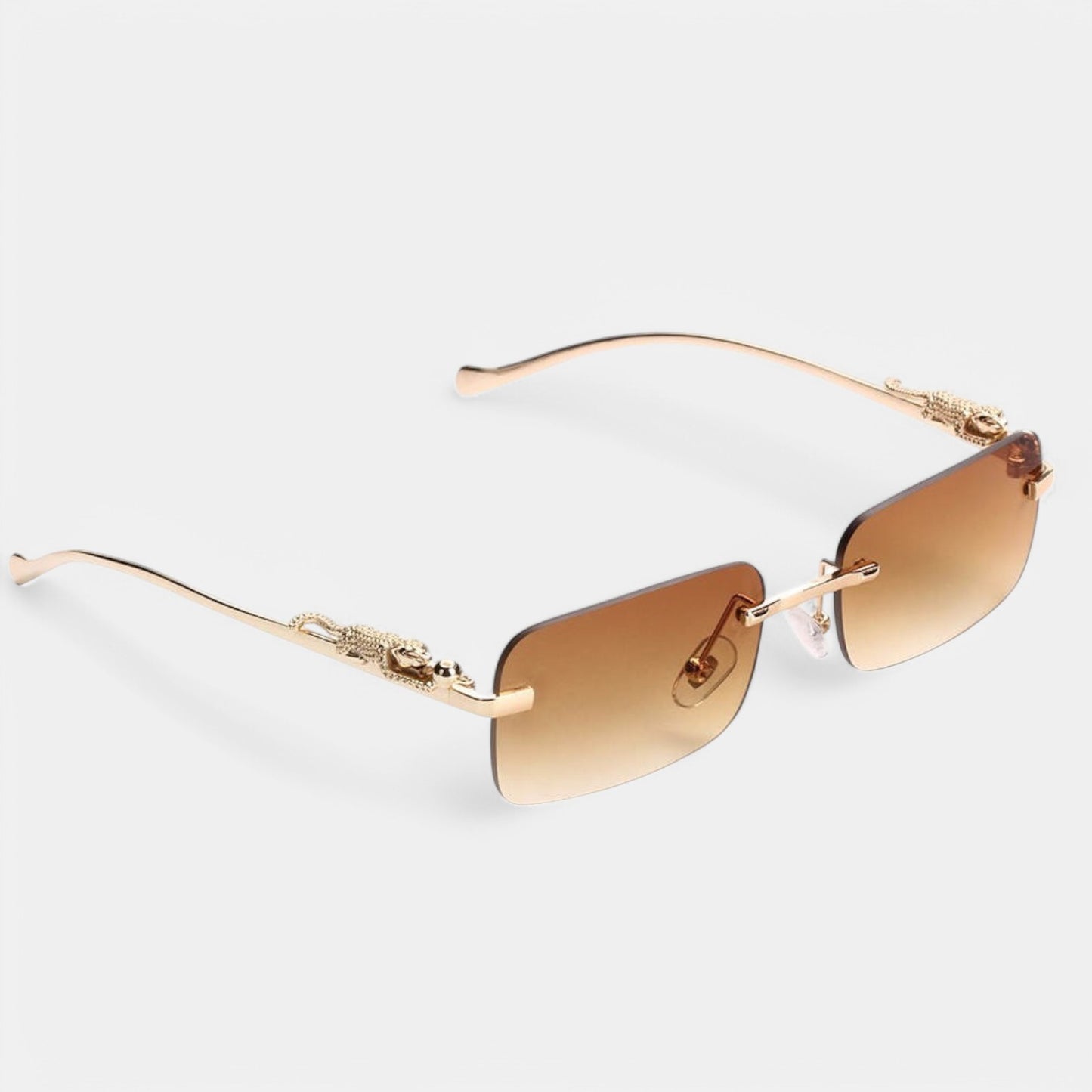 Alvoir | Rimless Leopard Glasses | Gem Cut