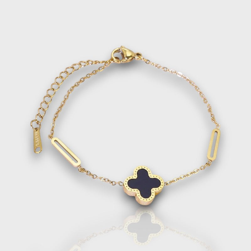 Durable titanium flower bangle – stylish gift for her