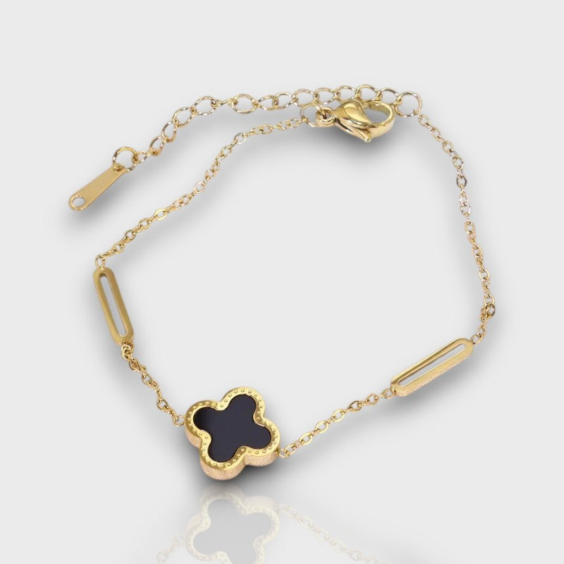 Black Titanium Clover Bracelet – Trendy Women’s Jewelry