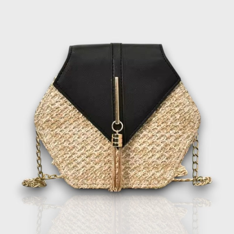 Celeste Hexagon crossbody bag in black—elegant and versatile women’s handbag