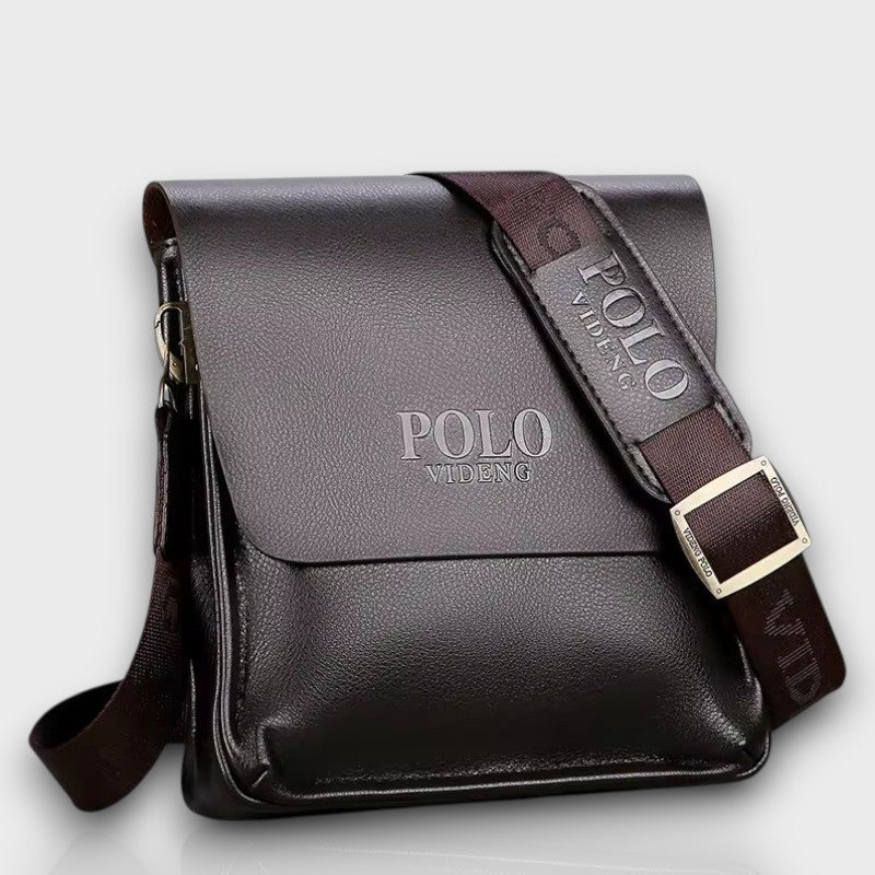 Polostreet men’s crossbody bag in black – stylish and durable shoulder bag