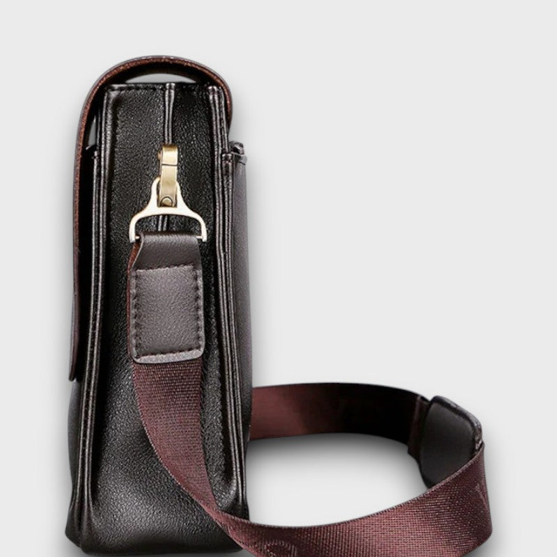 Polostreet men’s shoulder bag in coffee color – modern everyday carry bag