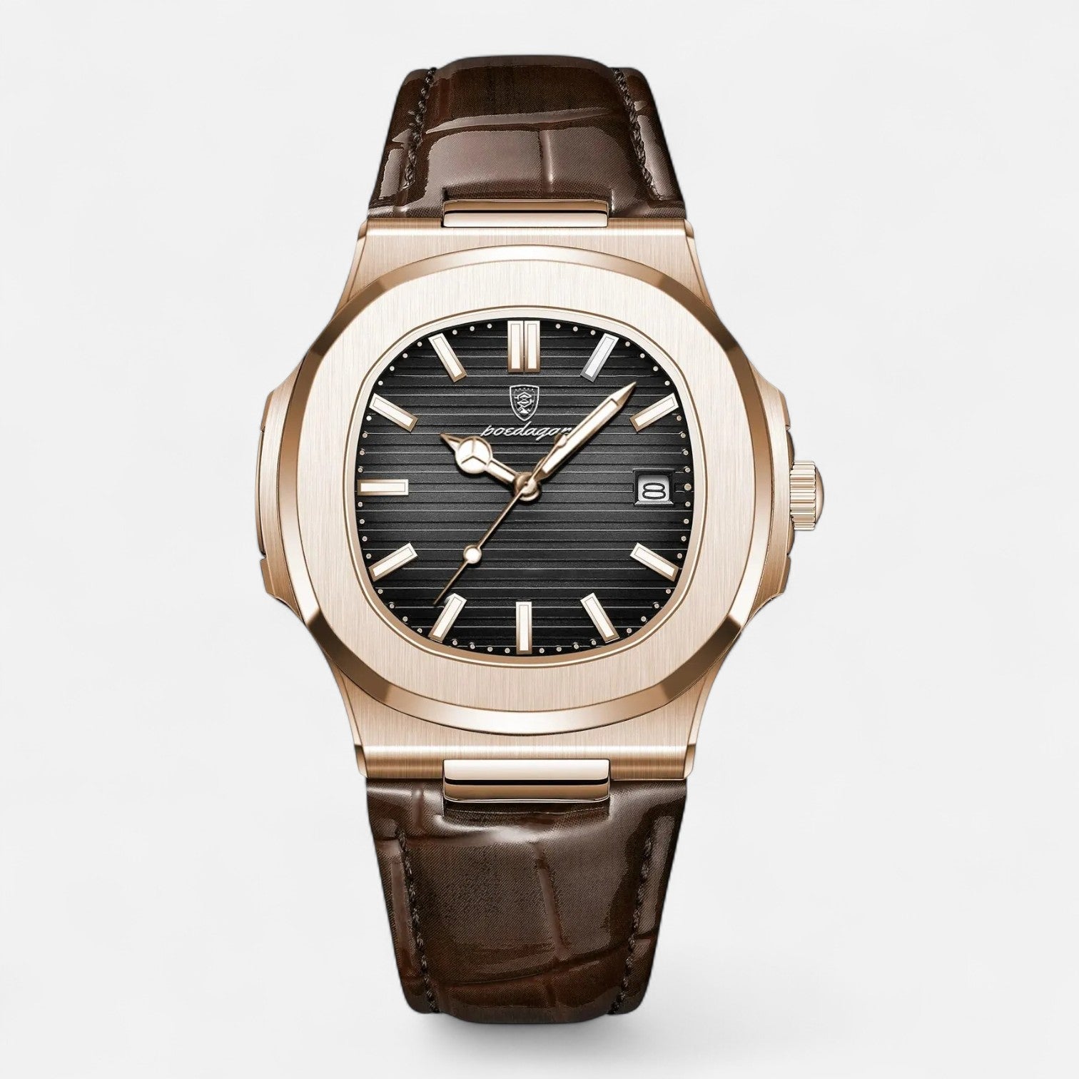 Men’s Luxury Watch | Poedagar AP Leather Band